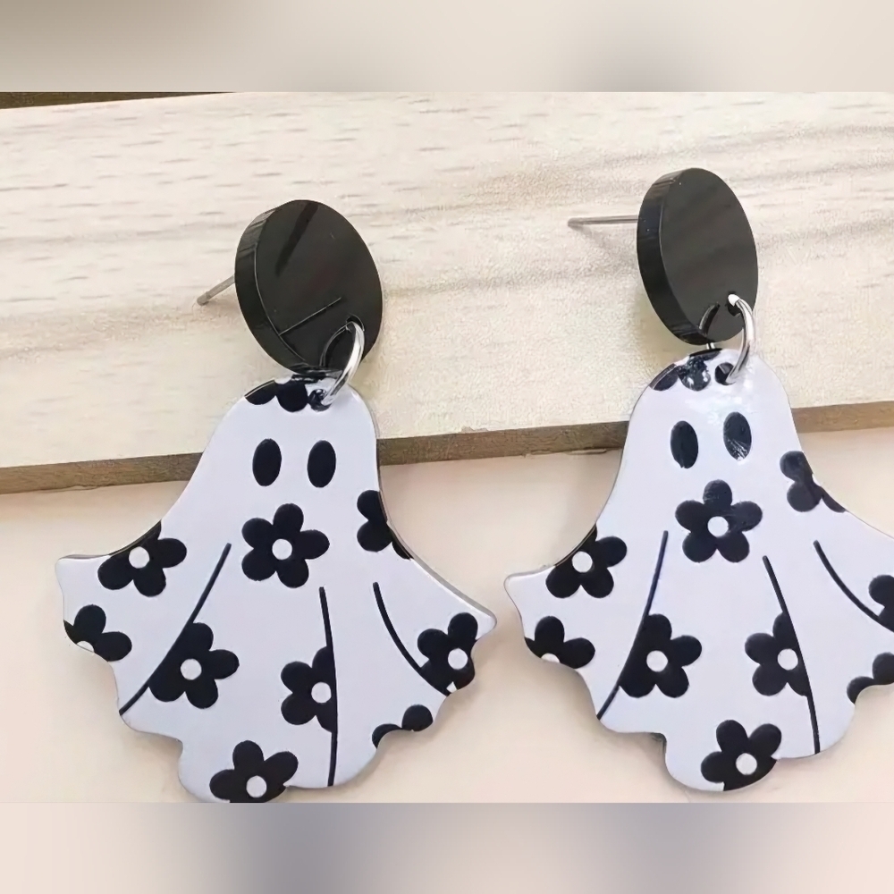 Acrylic Ghost Earrings.
